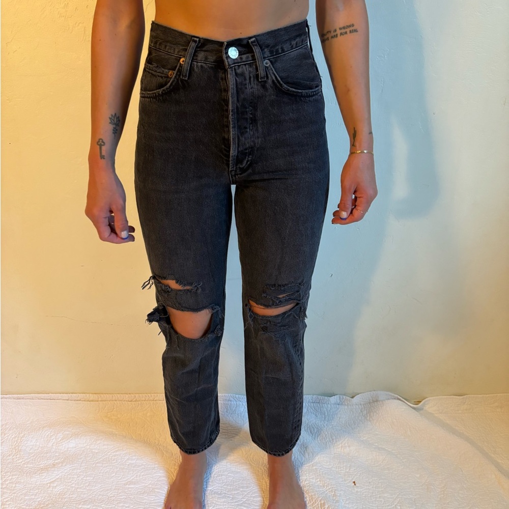 Agolde 90s pinch waist black jeans